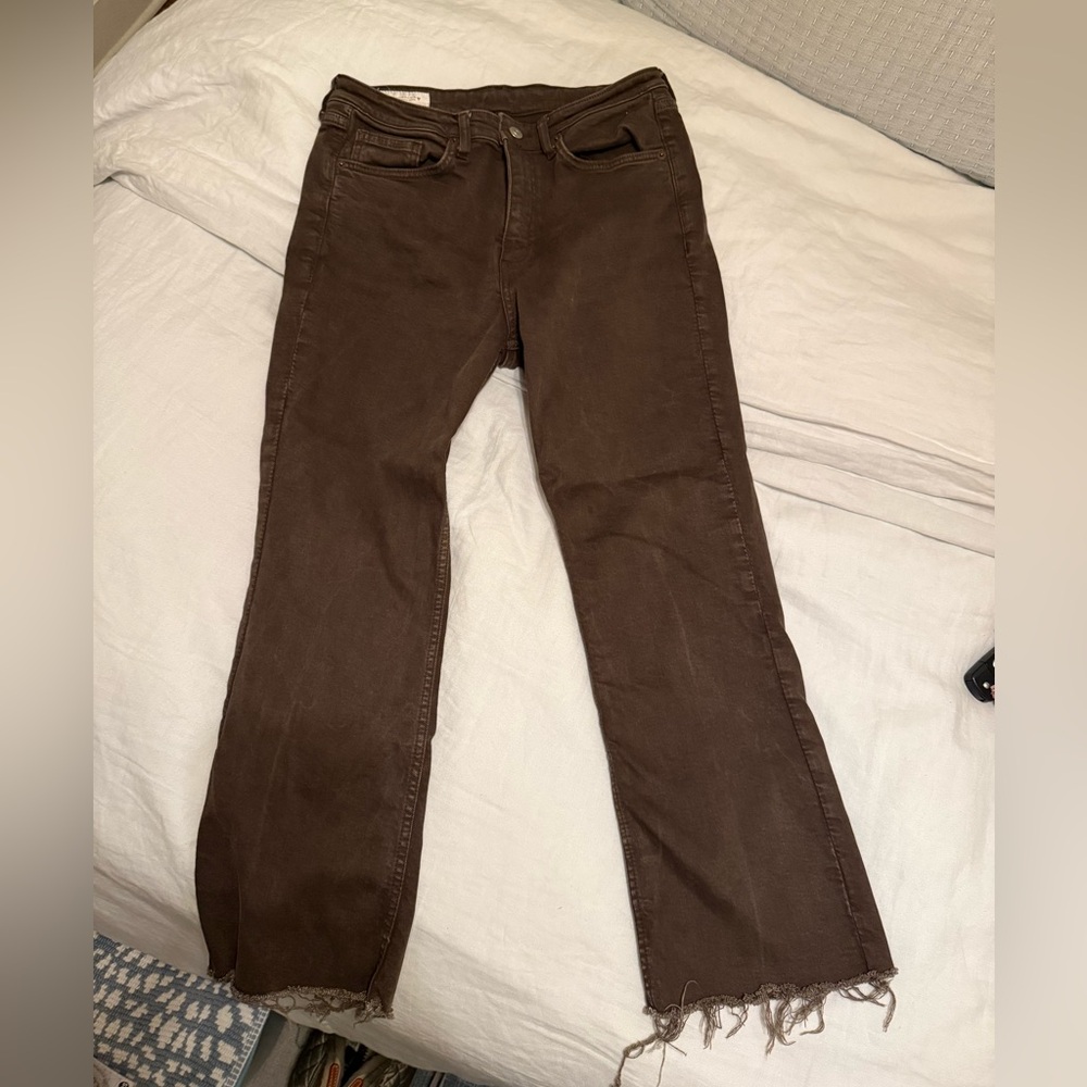 Zara Brown Women's Flare Jeans